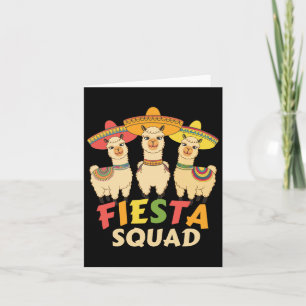 Cartão Fiesta Squad Cinco De Mayo Llama Vamos Fiesta Mexi