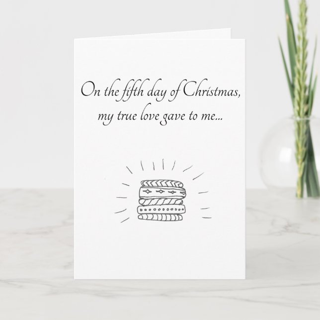 Cartão Fifth Day of Christmas card (Frente)