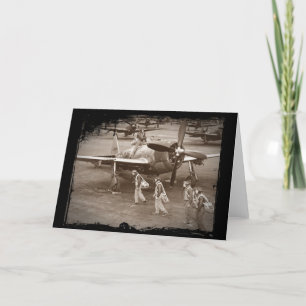 Cartão Fighter Pilots Training on P-47 Thunderbolts