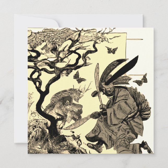 Cartão Fighting Butterflies (Frente)