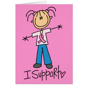 Cartão Figura apoio ao cancer de mama da vara