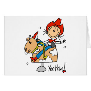 Cartão Figura camiseta e presentes da vara do Haw de Yee