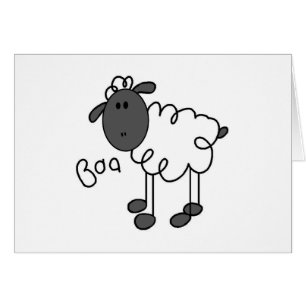 Cartão Figura camiseta e presentes da vara dos carneiros