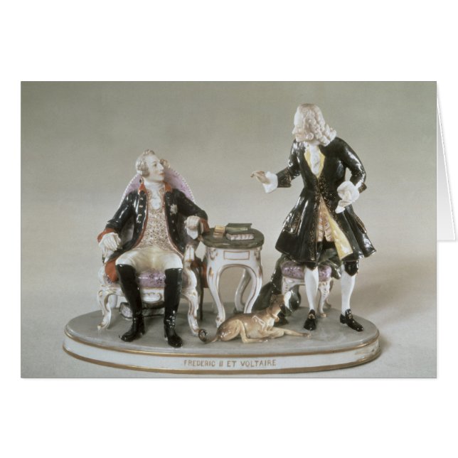 Cartão Figura da porcelana de Frederick II de Prússia (Frente Horizontal)
