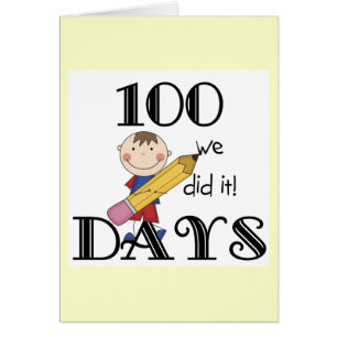 Cartão Figura da vara 100 dias