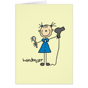 Cartão Figura da vara do cabeleireiro