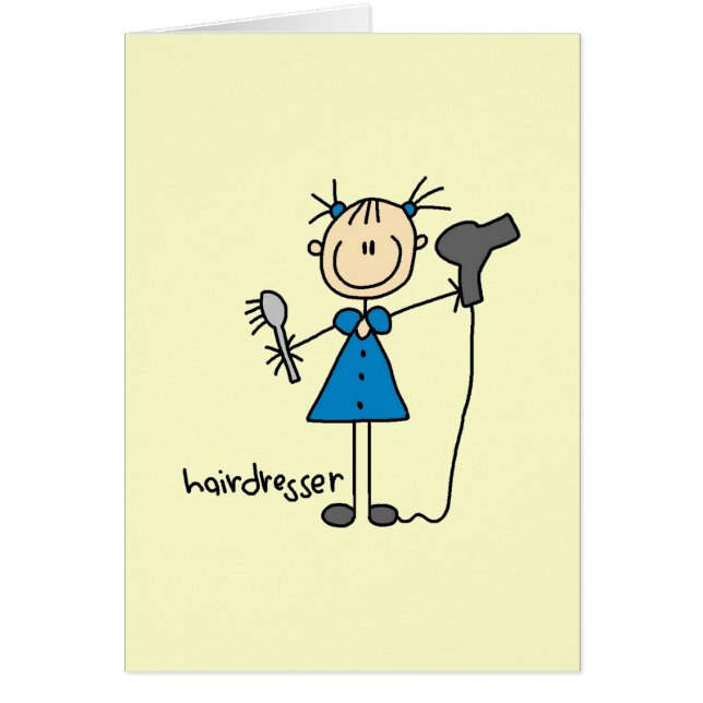 Cartão Figura da vara do cabeleireiro (Frente)