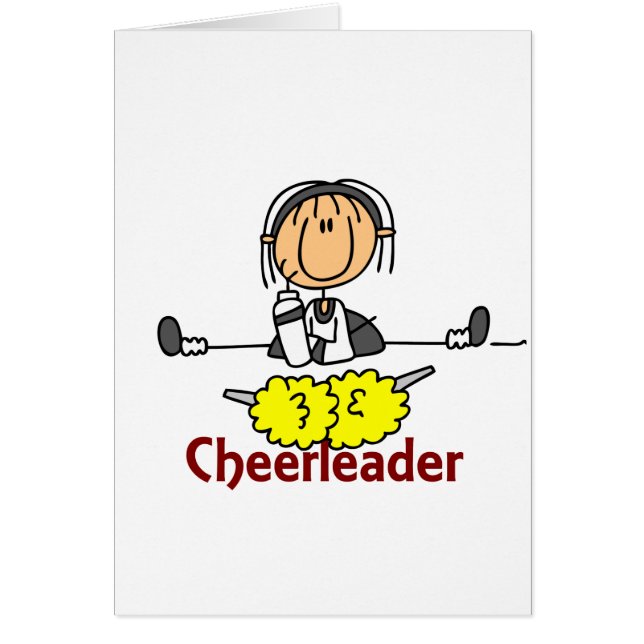 Cartão Figura da vara do cheerleader (Frente)