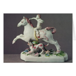 Cartão Figura de Longton Salão do Cupido que monta um