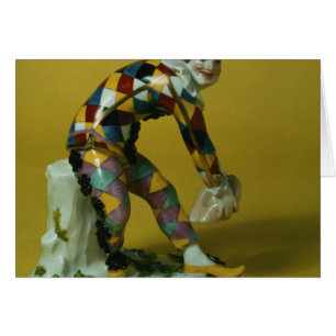 Cartão Figura de Meissen do Harlequin, c.1750