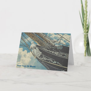 Cartão Figura de proa da Barque Elissa
