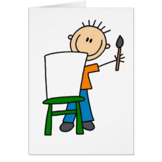 Cartão Figura do Pintura