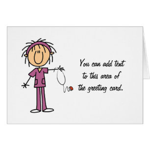 Cartão Figura fêmea branca t-shirt e presente da vara da