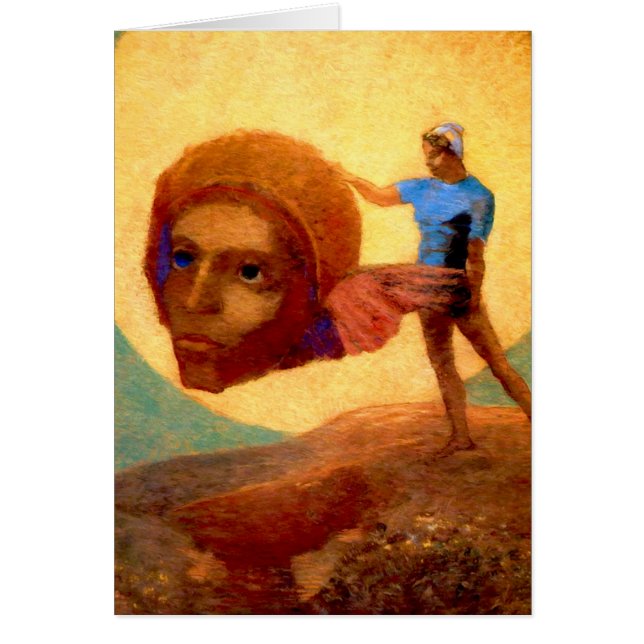 Cartão Figura por Odilon Redon (Frente)