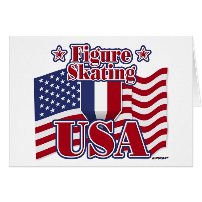 Cartão Figura Skating USA (Frente Horizontal)
