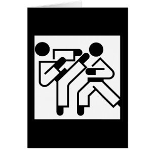 Cartão Figuras das artes marciais