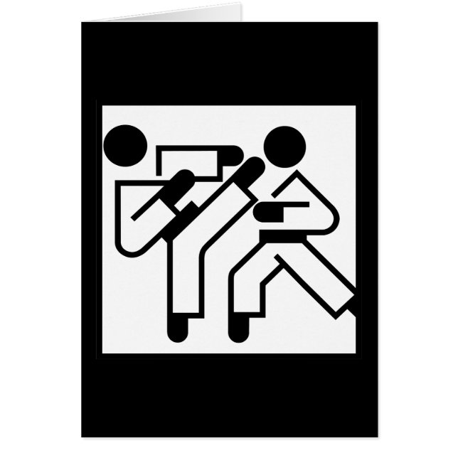 Cartão Figuras das artes marciais (Frente)