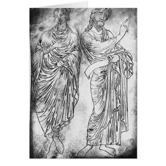 Cartão Figuras de dois apóstolos ou profetas (Frente)