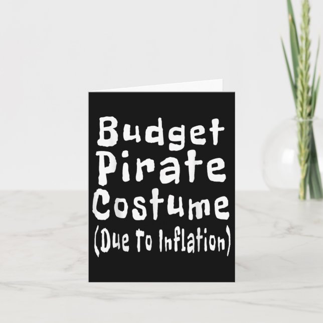 Cartão Figuras De Pirata De Orçamento Devido À Inflação H (Frente)