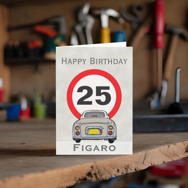 Cartão Figuras Topaz Mist Figaro Happy Birthday Card (Happy birthday to your car! (or send it to your figaro loving friends))