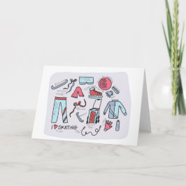 Cartão Figure Skating Greeting Card