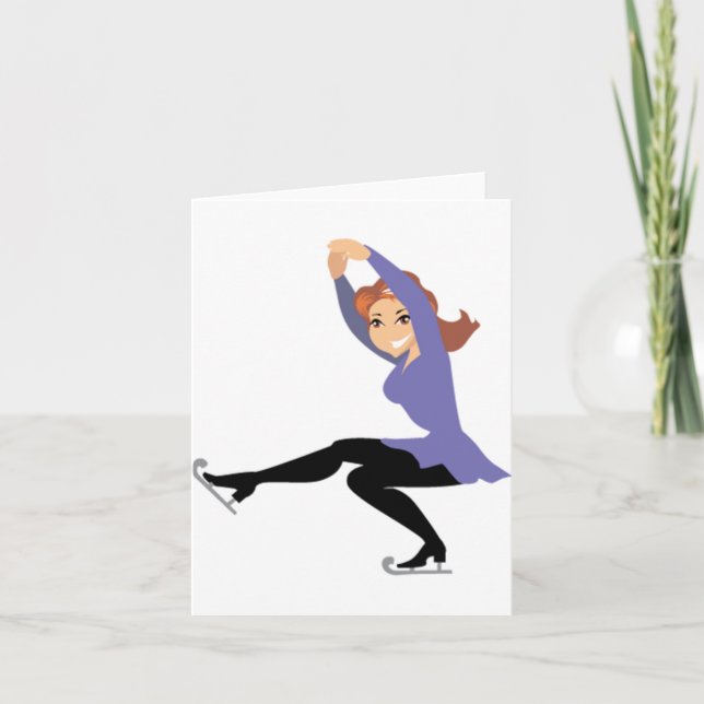 Cartão Figure Skating Note Cards (Frente)