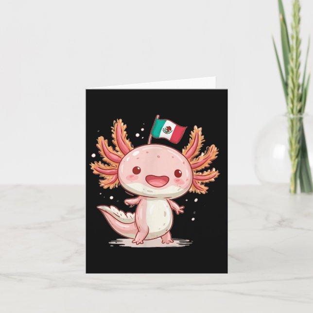 Cartão Figurino Axolotl Para Meninos E Raparigas Do Méxic (Frente)