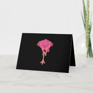 Cartão Figurino Legal de Halloween Flamingo sem Cabeça