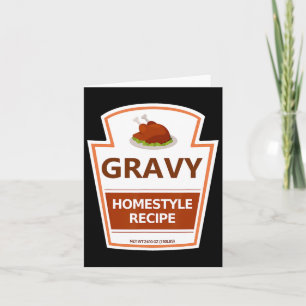 Cartão Figurino preguiçoso Ação de Graças Gravy Jar