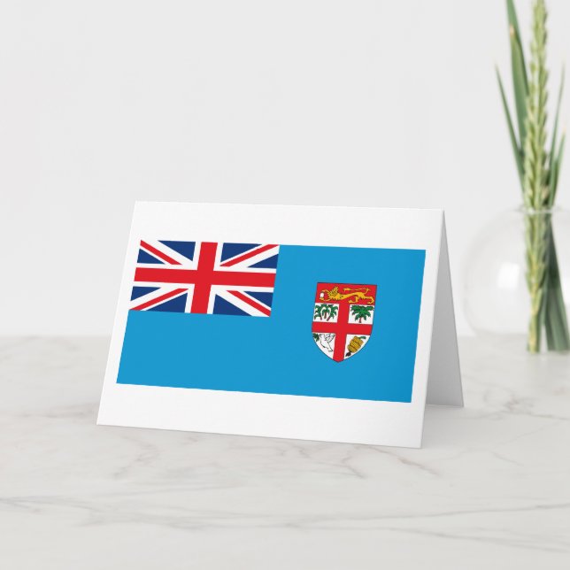 Cartão Fiji Flag Greeting Card (Frente)