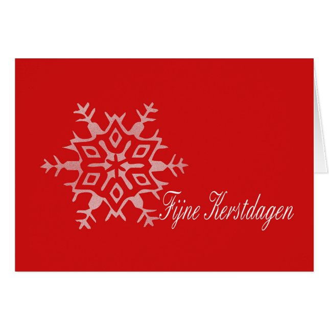 Cartão Fijne kerstdagen - Natal neerlandês (Frente Horizontal)