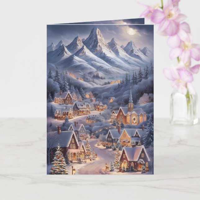 Cartão Fijne Kerstfeest Winter Wonderland Greeting Card  (Orquídea)
