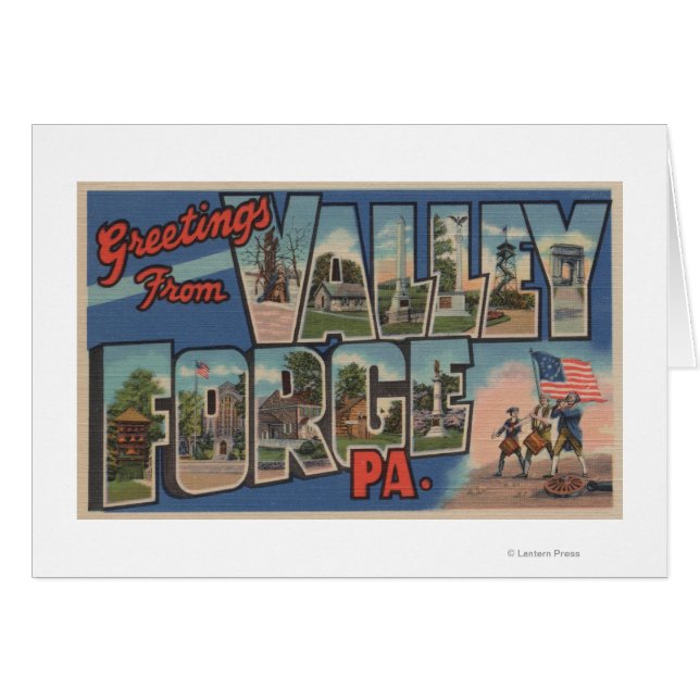 Cartão Filadélfia, Pensilvânia - Valley Forge (Frente Horizontal)