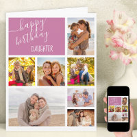 Filha 7 Colagem de Fotos Personalizada Aniversário