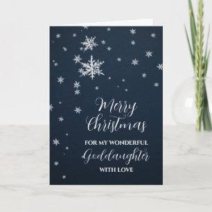 Cartão Filha de Neve Moderna Feliz Natal