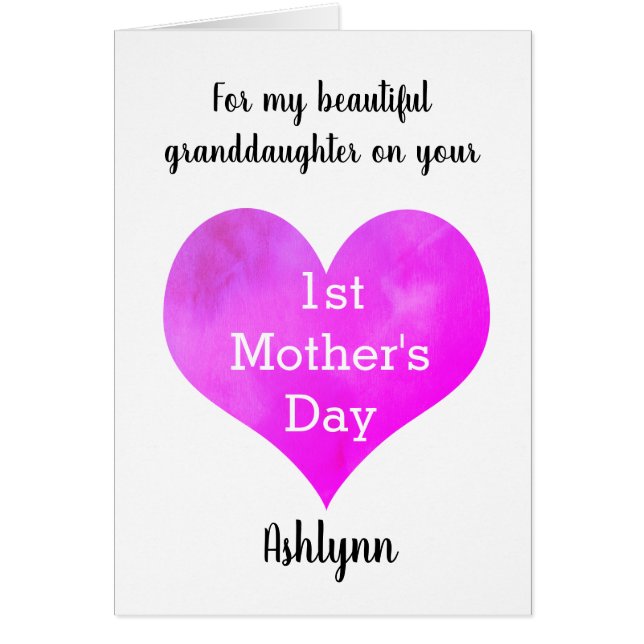 Cartão Filha Dia de as mães bonito 1rua (Frente)