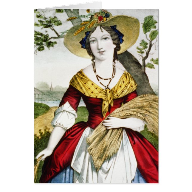 Cartão Filha do fazendeiro - Vintage Fine Art (Frente)