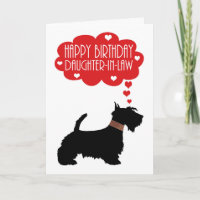 Filha em La Birthday Scottish Terrier Silhouett