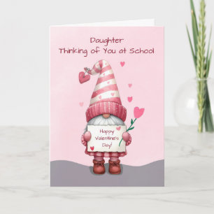 Cartão Filha longe no Dia de os namorados universitário G