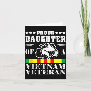 Cartão Filha orgulhosa de um veterano do Vietnã dia da me