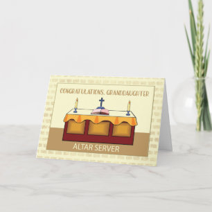 Cartão Filha Parabéns Altar Serve Católico