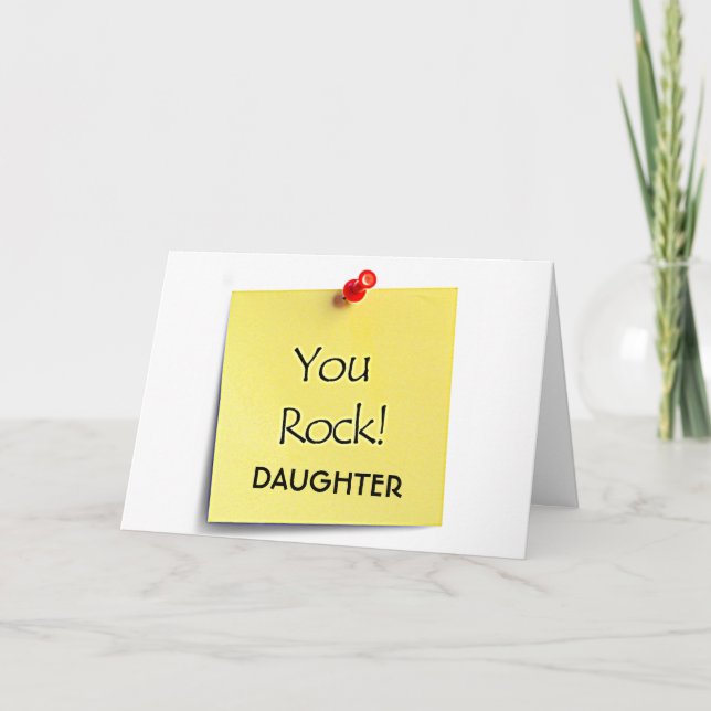 CARTÃO FILHA, VOCÊ "ROCK" ESPERA QUE SEU ANIVERSÁRIO TAMB (Frente)