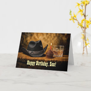 Cartão Filho Adulto Feliz Aniversário Humor Western
