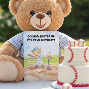 Cartão Filho de Coração Feliz Aniversário Urso de Pelúcia