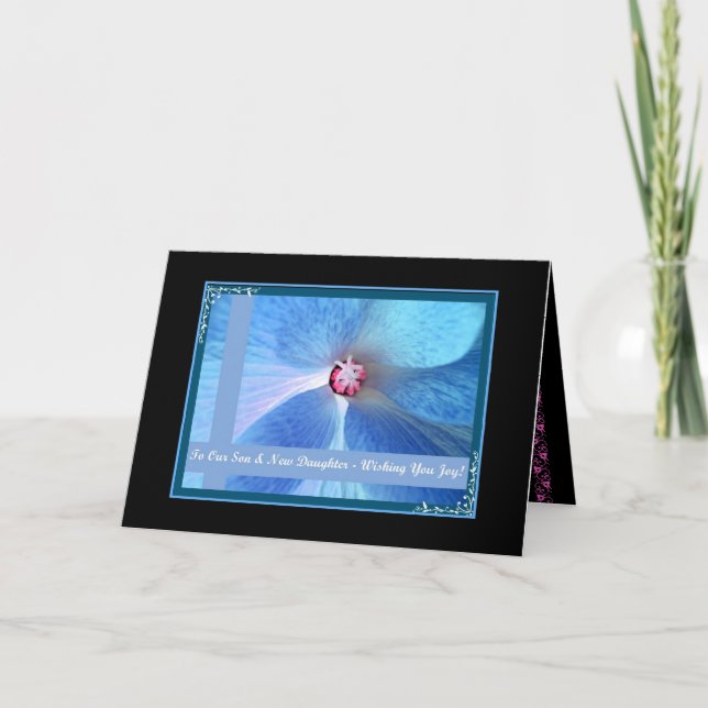 Cartão Filho e Filha de Direito - Parabéns de Casamento (Frente)