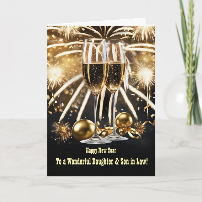 Cartão Filho feliz ano novo da Lei (Frente)