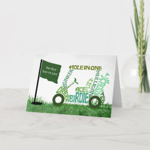 Cartão Filho na Lei Dia de os pais Par-Fect Golf Cart Pal