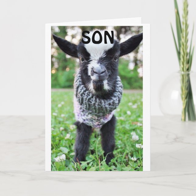 CARTÃO *FILHO* PASSANDO NO ANIVERSÁRIO PARA DIZER FELIZ (Frente)