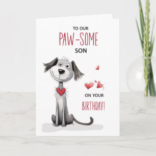 Cartão Filho Pawsome Cachorro Sobrevivente Cachorro
