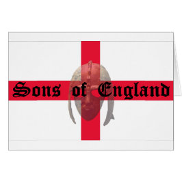 Cartão Filhos do capacete do saxão do texto de Inglaterra